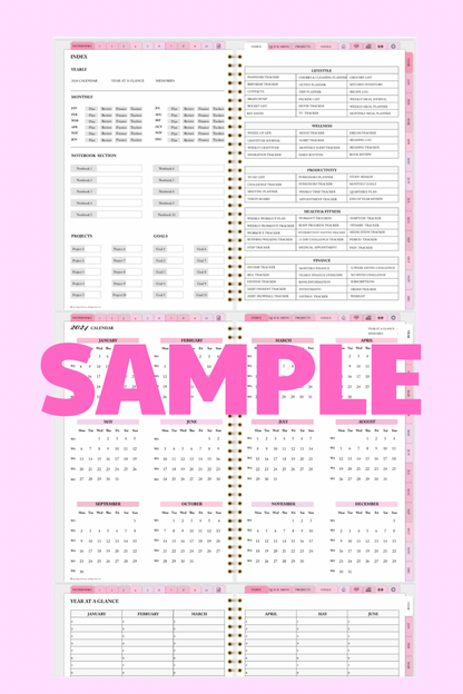 2024 Ultimate Pink Hyperlinked Digital Planner - 780 Pages