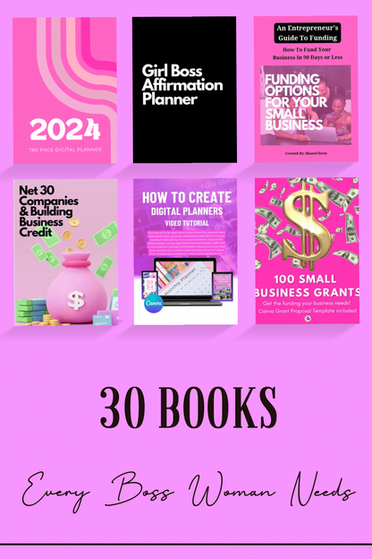 30 Ebooks: Create Your Own Digital Product: Boss Babe Bundle