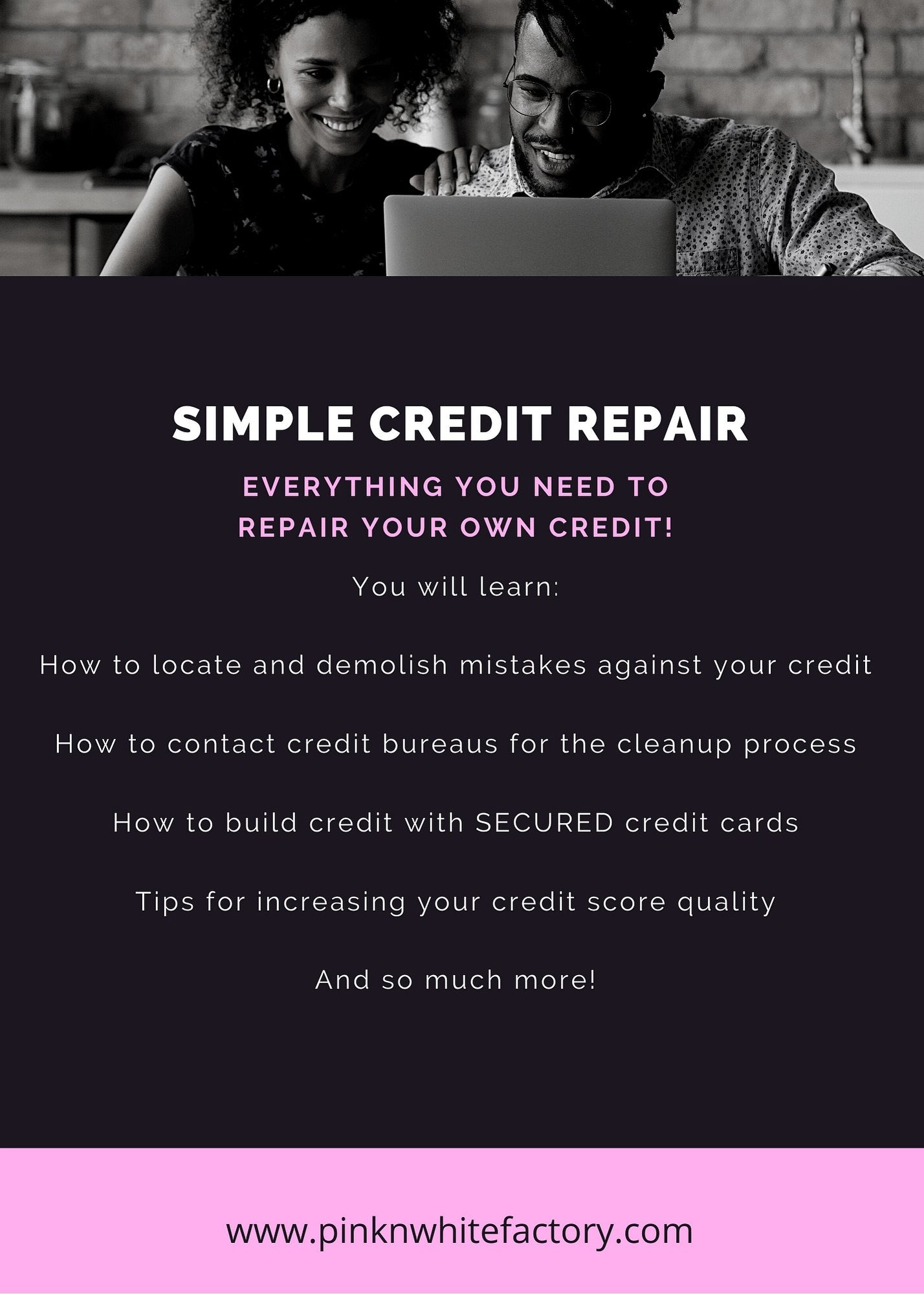 Credit Repair Ebook - Pink N White Factory