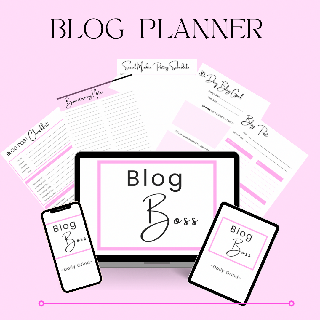Blog Planner Printable & Editable Template